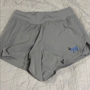 Girls' Light Blue Elastic-Waist Casual Shorts with Graphic GOAT
